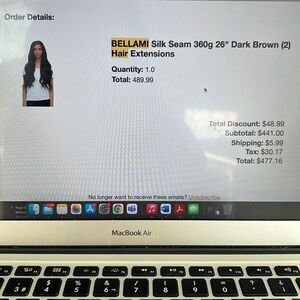 Bellami Silk Seam 360G 26” Dark Brown Hair Extensions